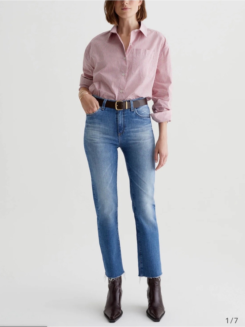 ag adriano goldschmied Saige High Waist Straight Leg Jeans 28